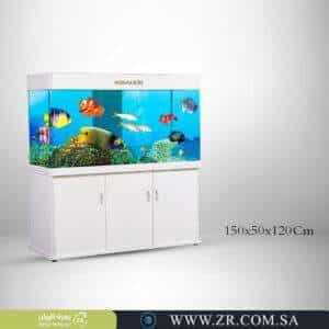 White wooden fish tank