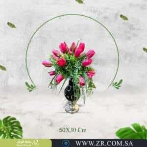 Artificial flower arrangement vase