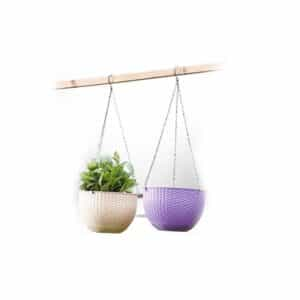 Hanging self-watering basins