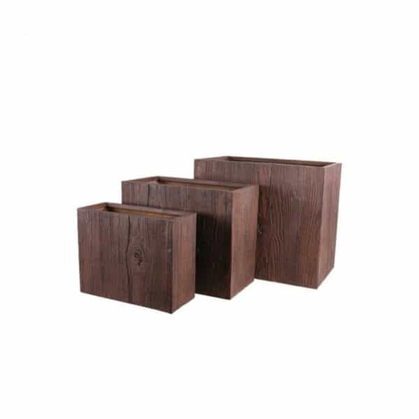 Fiberglass planters in different sizes