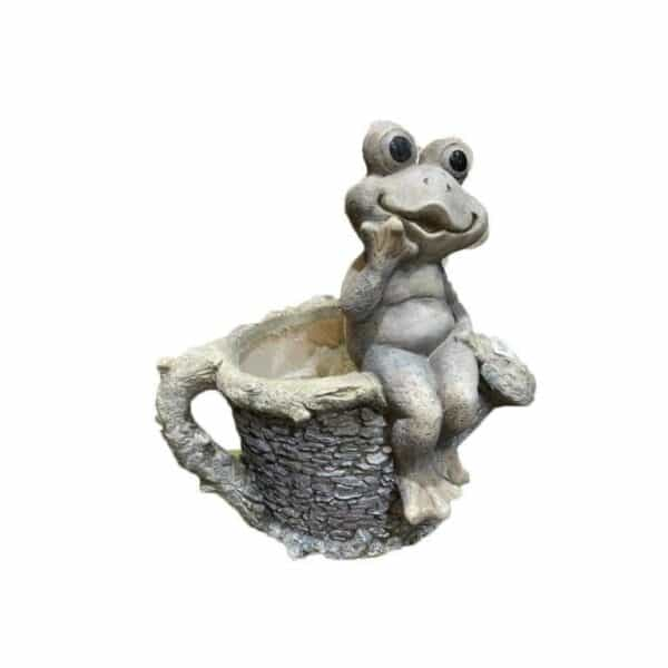 Grey resin rabbit basin