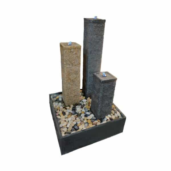 Marble and granite fountain with 3 towers