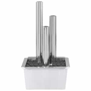 Stainless steel fountain with hidden base