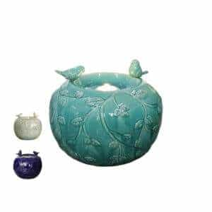 Ceramic bird fountain