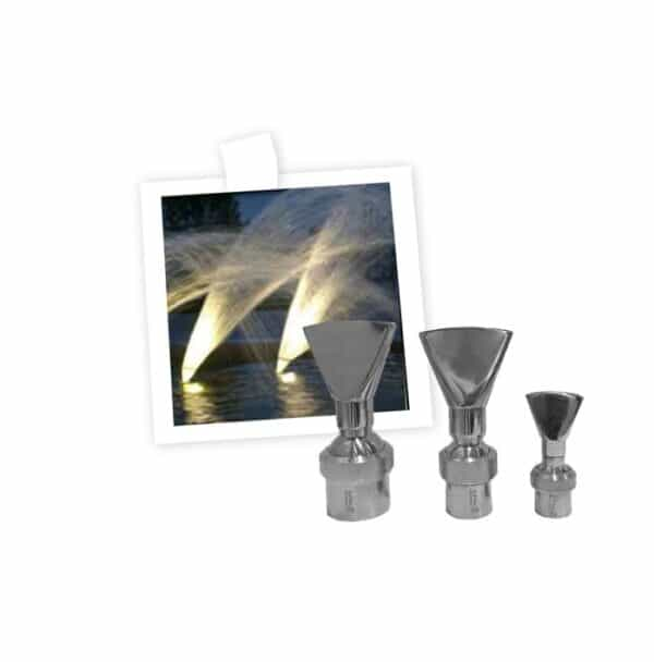 Distinctive moving triangle fountain head