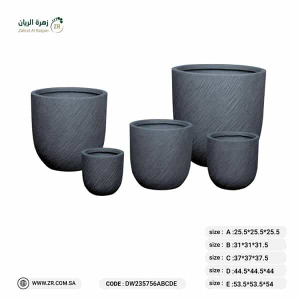 Grey Fiber Planters