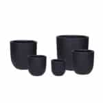 Black plant pots